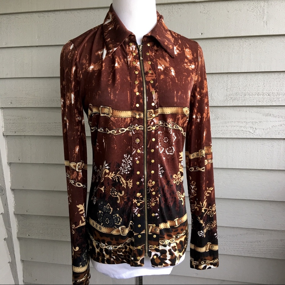 Isabel Zip Front Jacket Top